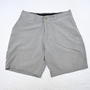 Hylete Golf Shorts Gray Performance Stretch Flat Front Mens Size 36 x 10"